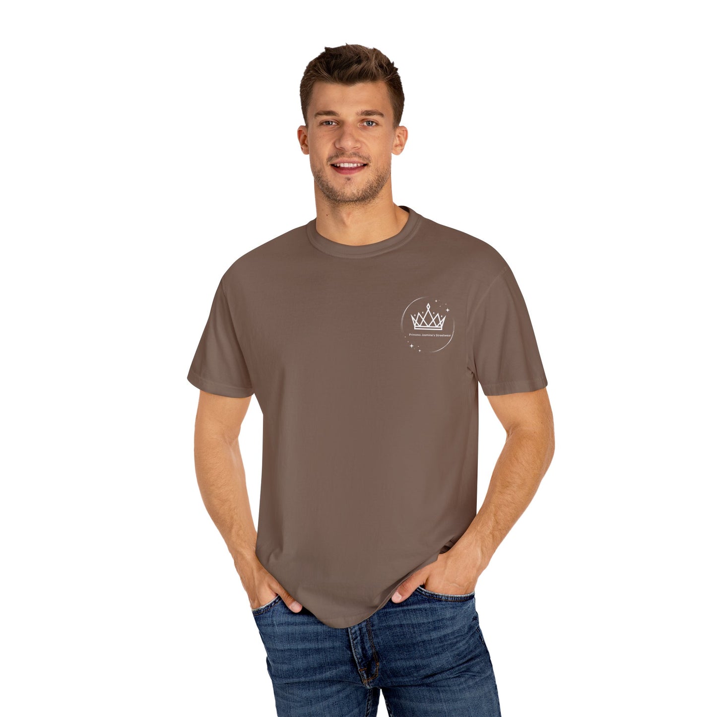Nature - Inspired Unisex Garment - Dyed T-Shirt with Floral Design - Jasmine's Streetwear
