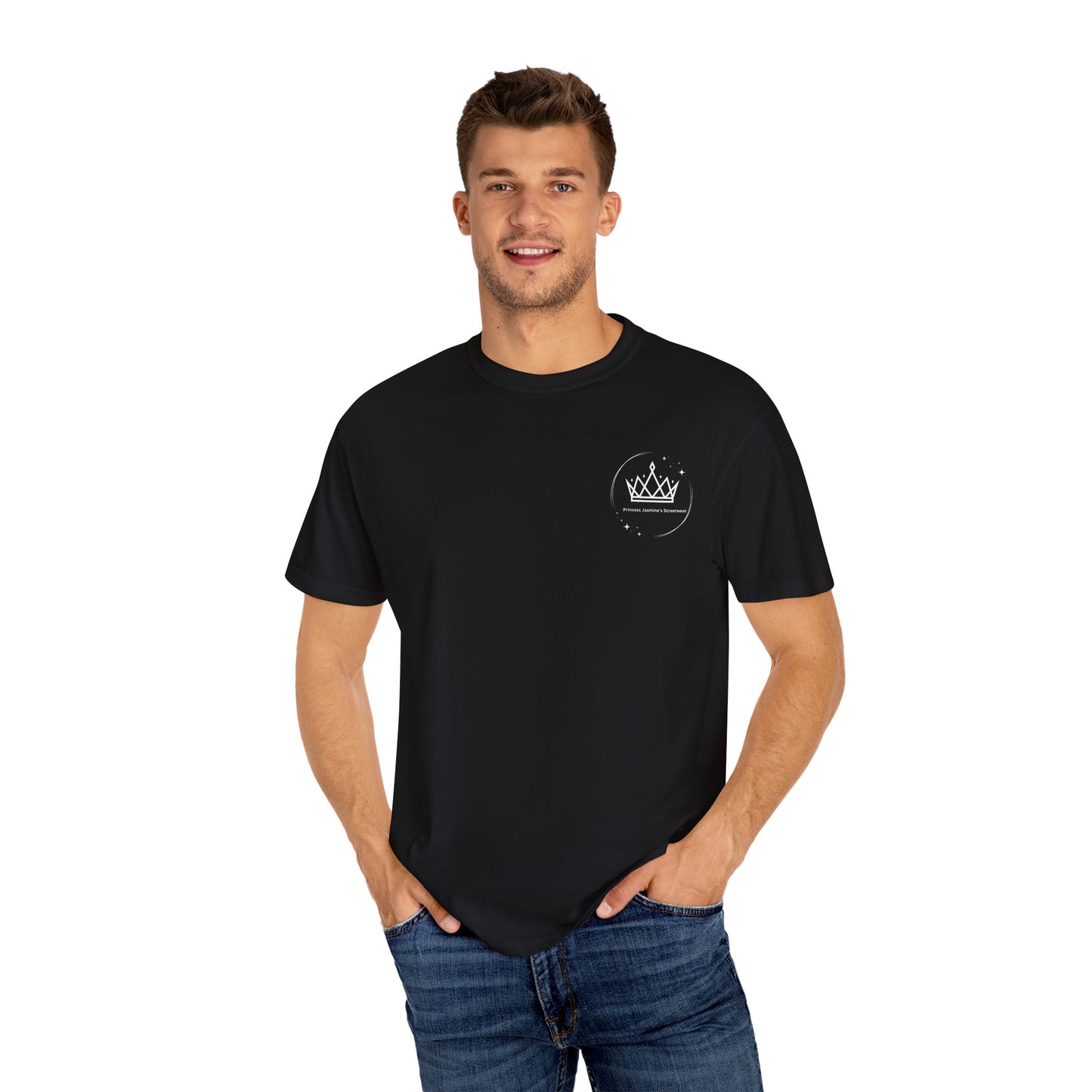 Nature - Inspired Unisex Garment - Dyed T-Shirt with Floral Design - Jasmine's Streetwear