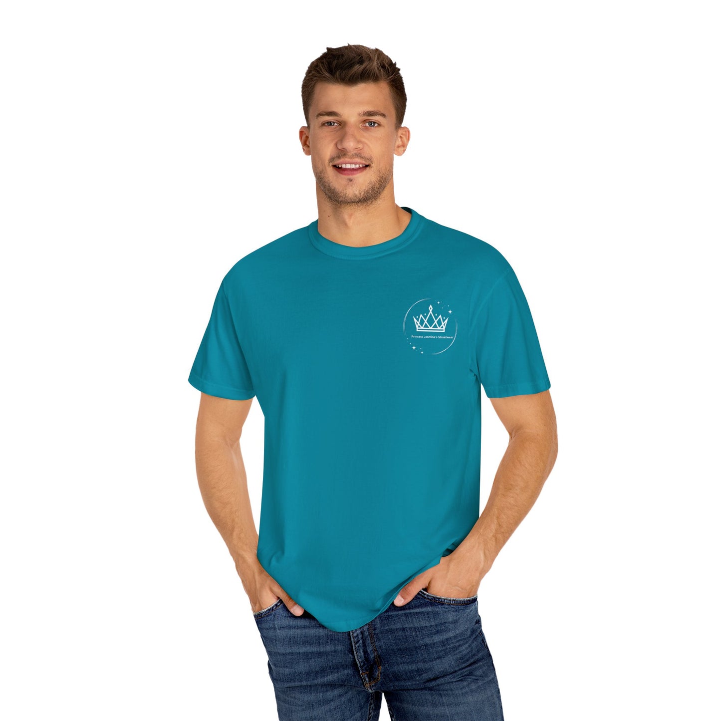 Nature - Inspired Unisex Garment - Dyed T-Shirt with Floral Design - Jasmine's Streetwear