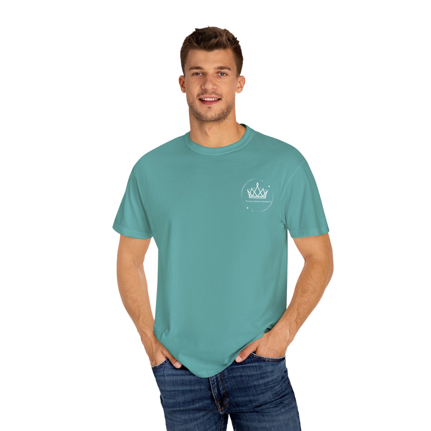 Nature - Inspired Unisex Garment - Dyed T-Shirt with Floral Design - Jasmine's Streetwear