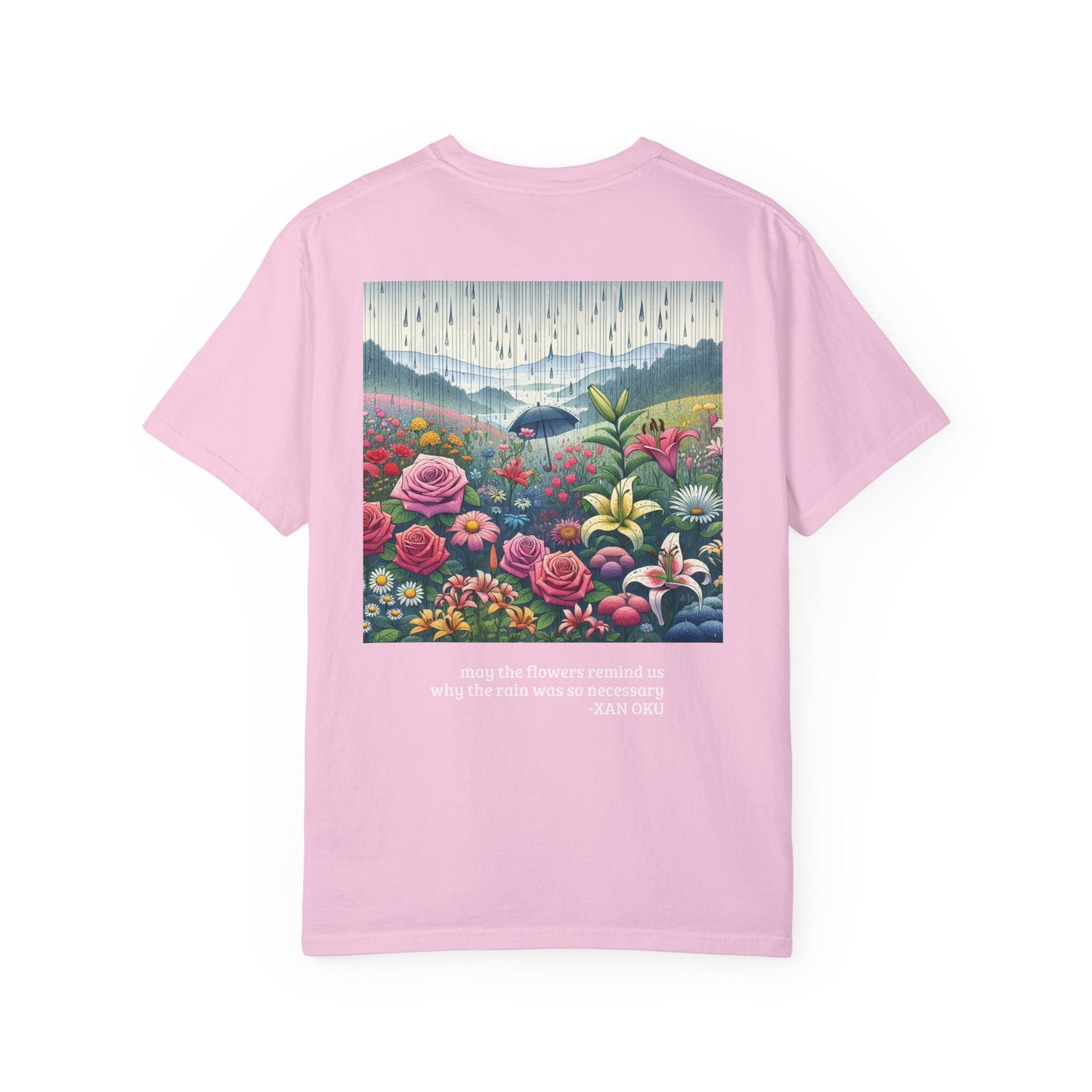 Nature - Inspired Unisex Garment - Dyed T-Shirt with Floral Design - Jasmine's Streetwear