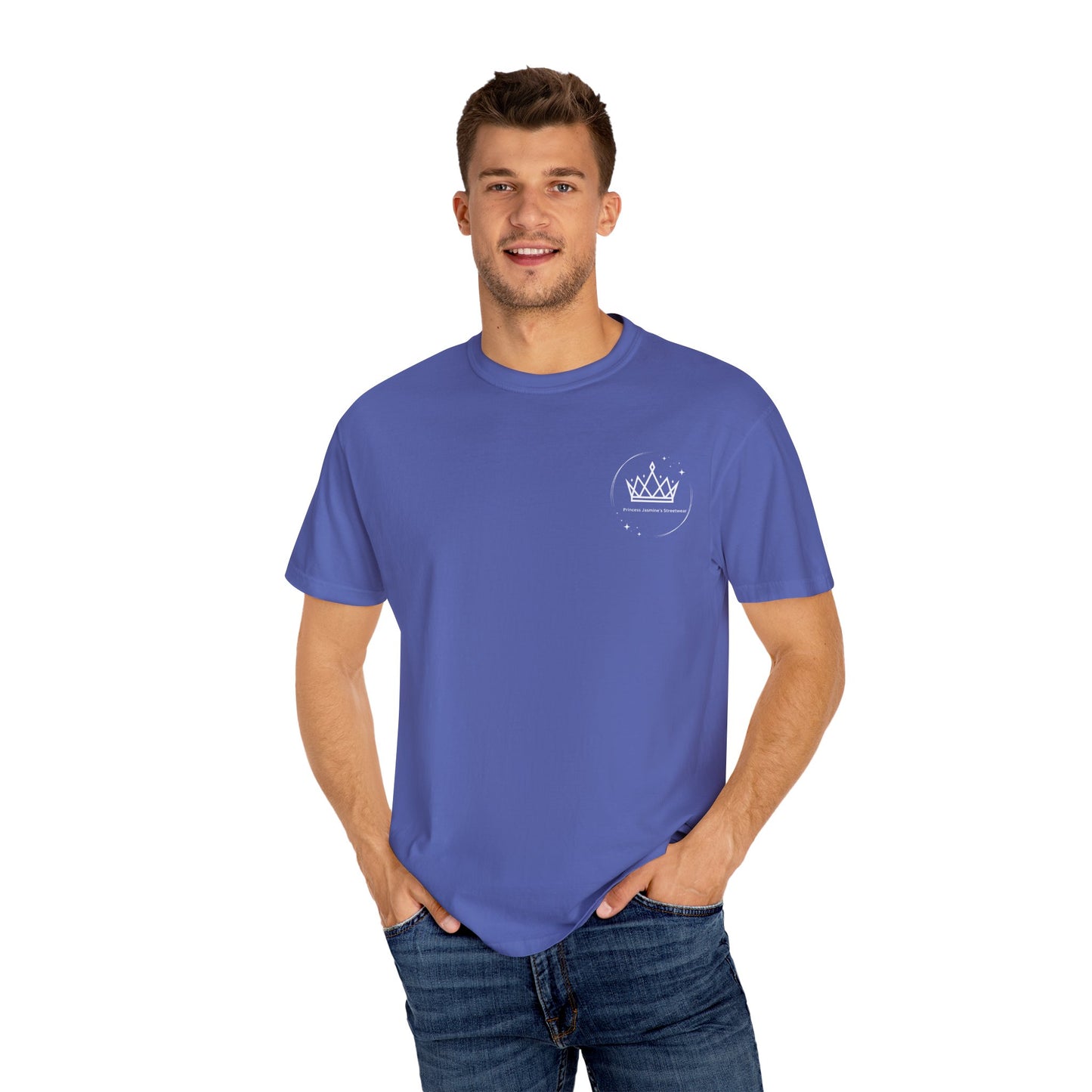 Nature - Inspired Unisex Garment - Dyed T-Shirt with Floral Design - Jasmine's Streetwear