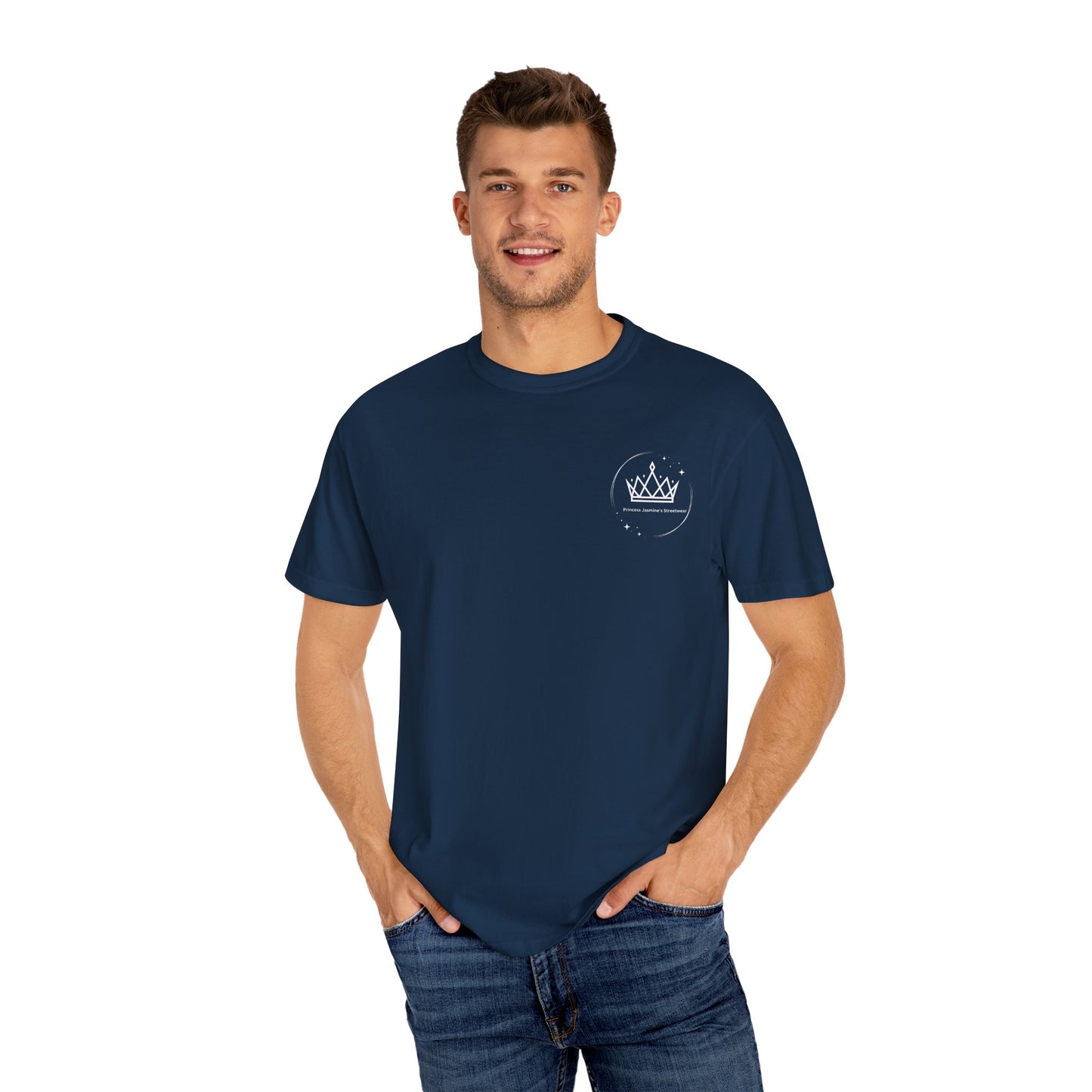 Nature - Inspired Unisex Garment - Dyed T-Shirt with Floral Design - Jasmine's Streetwear