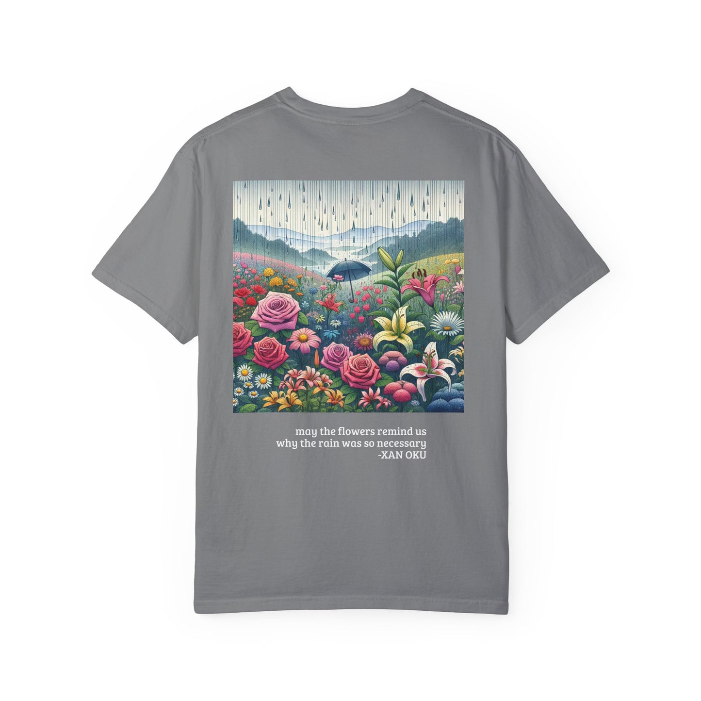 Nature - Inspired Unisex Garment - Dyed T-Shirt with Floral Design - Jasmine's Streetwear