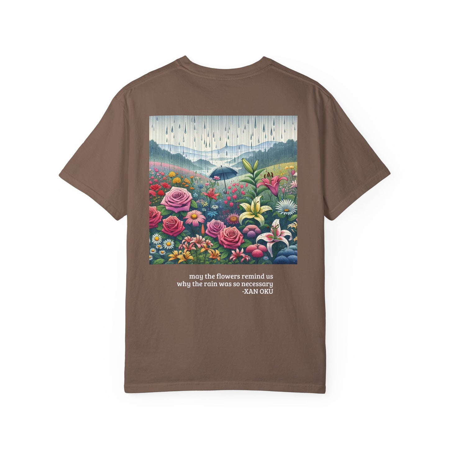 Nature - Inspired Unisex Garment - Dyed T-Shirt with Floral Design - Jasmine's Streetwear