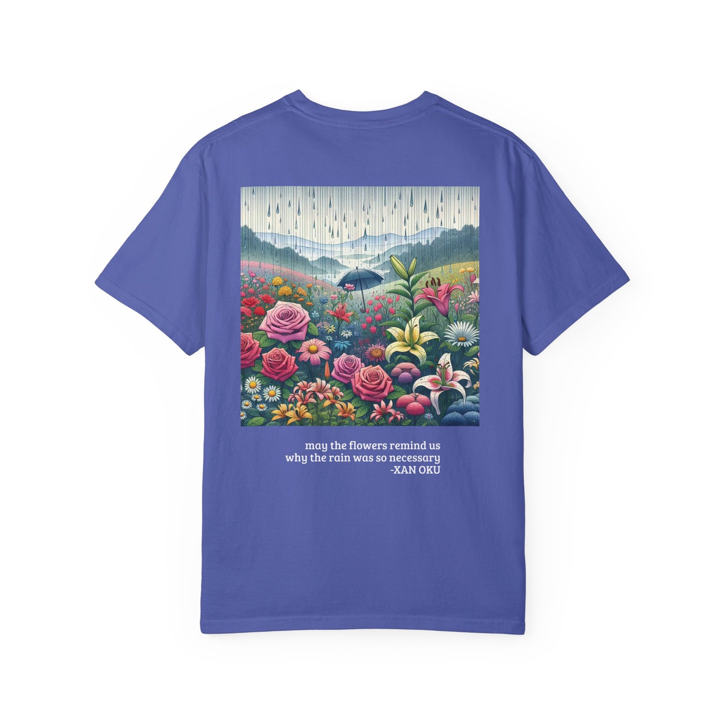 Nature - Inspired Unisex Garment - Dyed T-Shirt with Floral Design - Jasmine's Streetwear